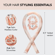Satin Heatless Curling Set | Sunset Tie Dye & Charcoal