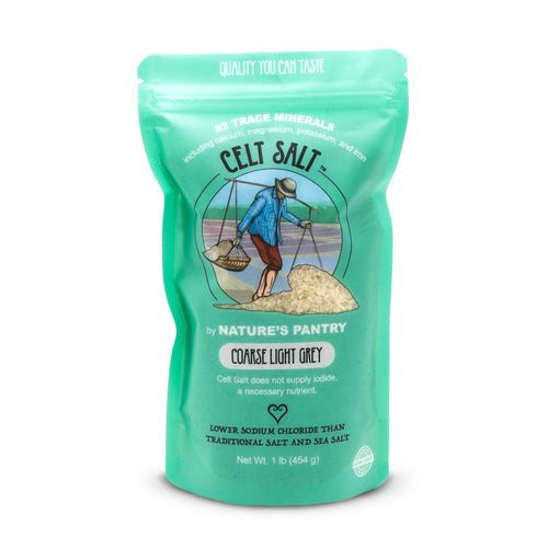 Coarse Light Grey Celtic Sea Salt,- 1 lb(16 oz) Resealable Bag