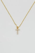 Gold Dainty Pearl Initial Pendant Necklace