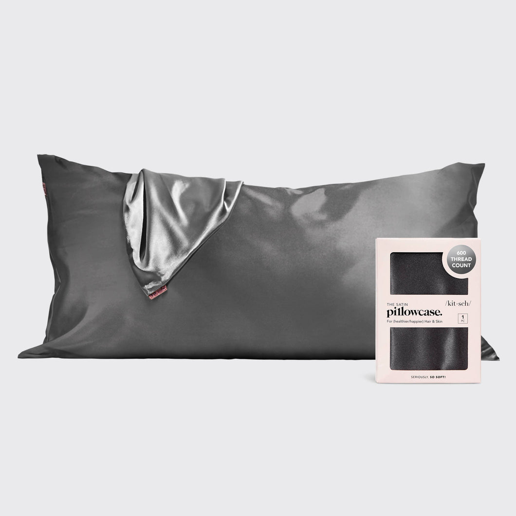 King Satin Pillowcase | Charcoal