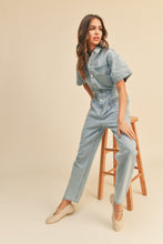 Light Denim Utility Jumpsuit