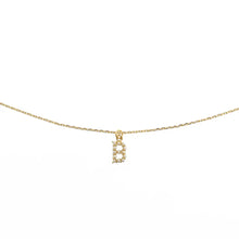 Gold Dainty Pearl Initial Pendant Necklace