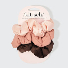 Recycled Fabric Cloud Scrunchies 3pc Set | Rosewood