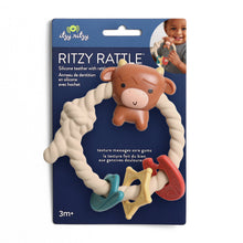 Ritzy Rattle™ Silicone Teether Rattles  | Highland Cow