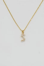 Gold Dainty Pearl Initial Pendant Necklace