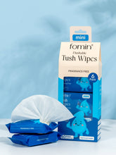 Flushable Tush Wipes | Fragrance Free / 10 Count - 6 Pack