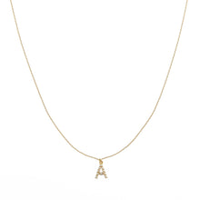 Gold Dainty Pearl Initial Pendant Necklace