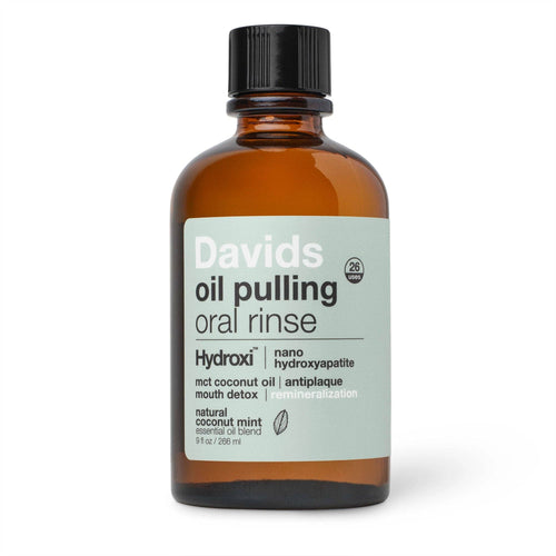 Oil Pulling Oral Rinse w/ Nano Hydroxyapatite | 9oz | Davids Hydroxi™