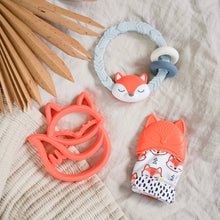 Ritzy Rattle™ Silicone Teether Rattles  | Highland Cow