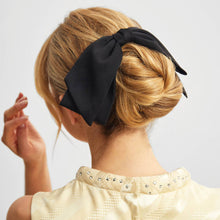 Fabric Bow Hair Clip | Black