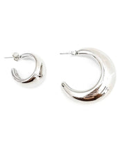 Enoch Silver Hoop Earrings ||  Size: Small