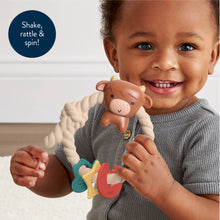 Ritzy Rattle™ Silicone Teether Rattles  | Highland Cow