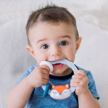 Ritzy Rattle™ Silicone Teether Rattles  | Highland Cow