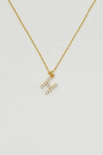 Gold Dainty Pearl Initial Pendant Necklace