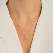 Gold Dainty Pearl Initial Pendant Necklace