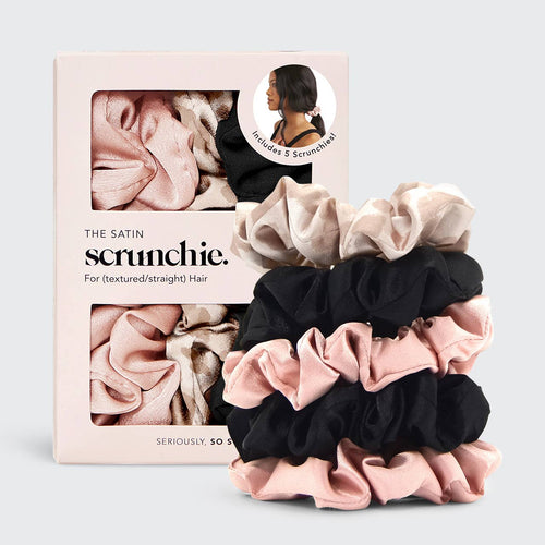 Assorted Satin Sleep Scrunchies 5pc