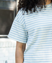 Light Blue Striped Short Sleeve T-Shirt