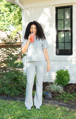 Flared Stripe Pants