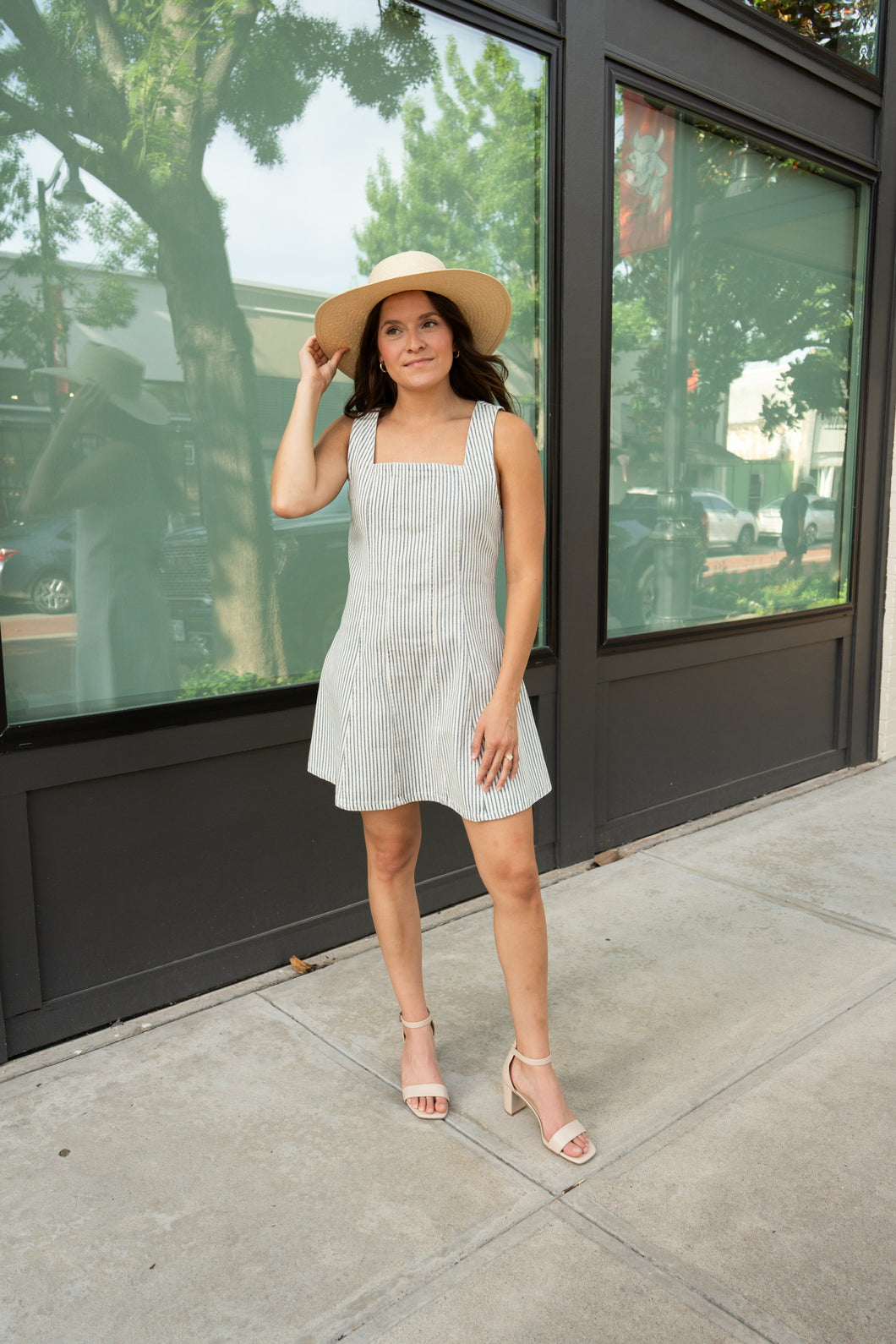 Maeve Mini Dress | Womens| Railroad Stripe