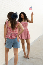Daina Gingham Peplum Top Woven