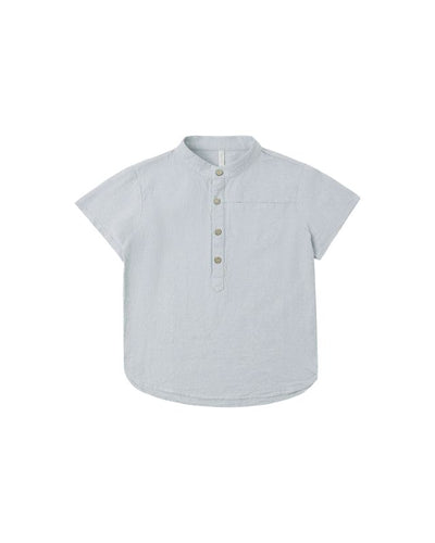 Mason Shirt || Light Blue Plaid + Heathered Light Blue