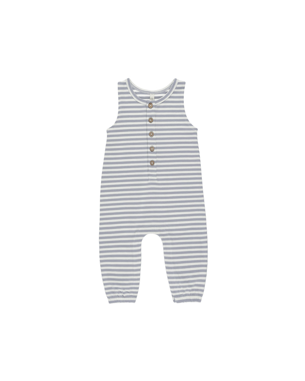 Blue Stripe Sleeveless Jumpsuit