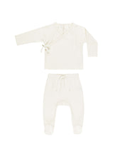 Wrap Top + Footed Pant Set