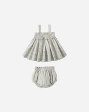Mae Smocked Top + Bloomer Set | Sage Gingham | Baby + Kids