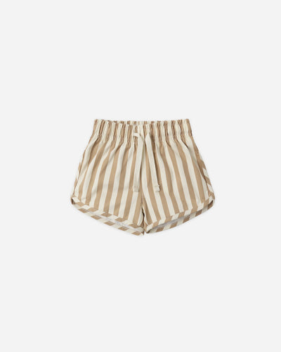 Boys Swim Short | Baby | Retro Latte Stripe