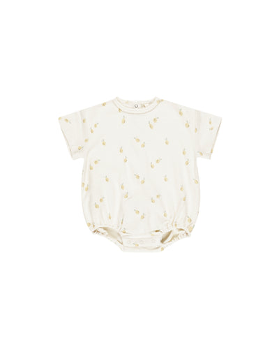 Relaxed Short Sleeve Bubble Romper| Lemons