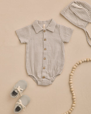 Matteo Romper | Sage Gingham | Baby