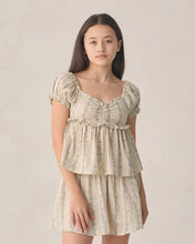 Smocked V Mini Skirt | Teen | Blue Floral