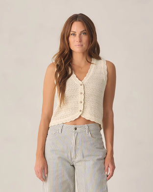 Knit Vest | Womens |Natural
