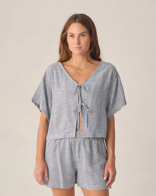 Juniper Set | Womens| Marine Gingham