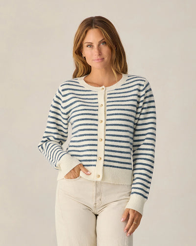 Classic Cardigan | Womens | Maritime Stripe