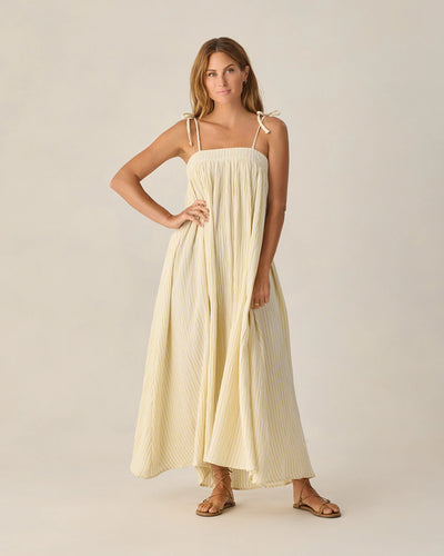 Malea Dress || Citron Stripe