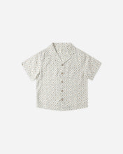 Lapel Collar Shirt || Green Fleur