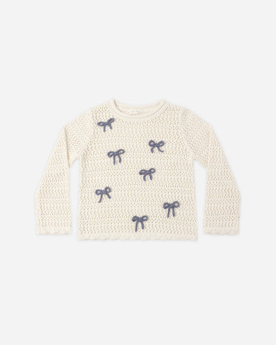 Crochet Knit Pullover | Teens| Bows