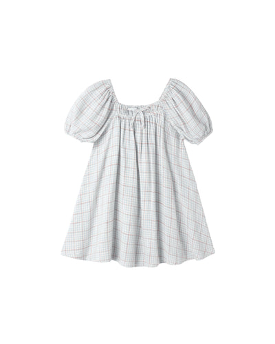 Sabrina Mini Dress ||  Light Blue Plaid