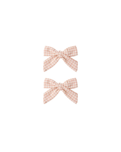 Bows, Set Of 2 || Petal Gingham