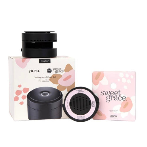 Pura + Bridgewater Car Diffuser Set w/ Sweet Grace