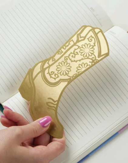Brass Bookmark - Cowgirl Boot