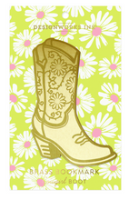 Brass Bookmark - Cowgirl Boot