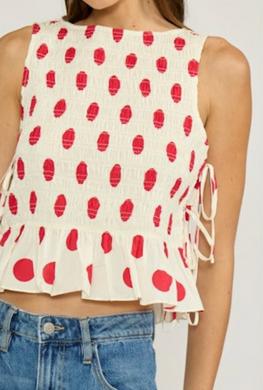 Maeve Polka Dot Top