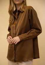 Satin Placket Cover Button Up