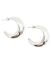 Enoch Silver Hoop Earrings ||  Size: Small