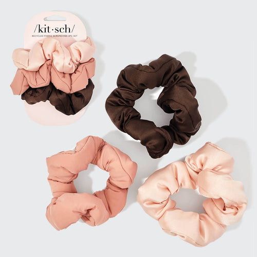 Recycled Fabric Cloud Scrunchies 3pc Set | Rosewood