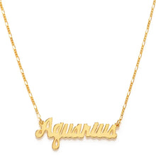 Zodiac Script Necklaces