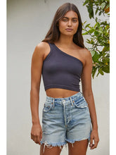 The One Shoulder Ribbed Tanks