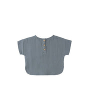 Woven Boxy Top || Ocean